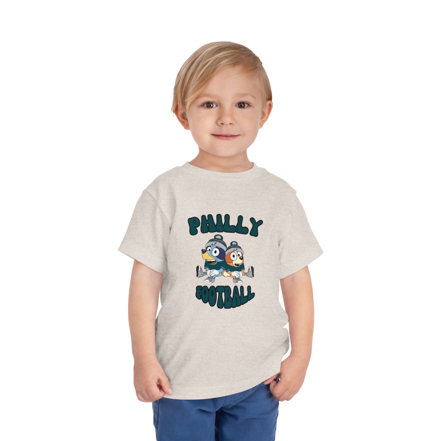 Toddler Bluey & Bingo Design Philadelphia Eagles Football - Inspired T-Shirt