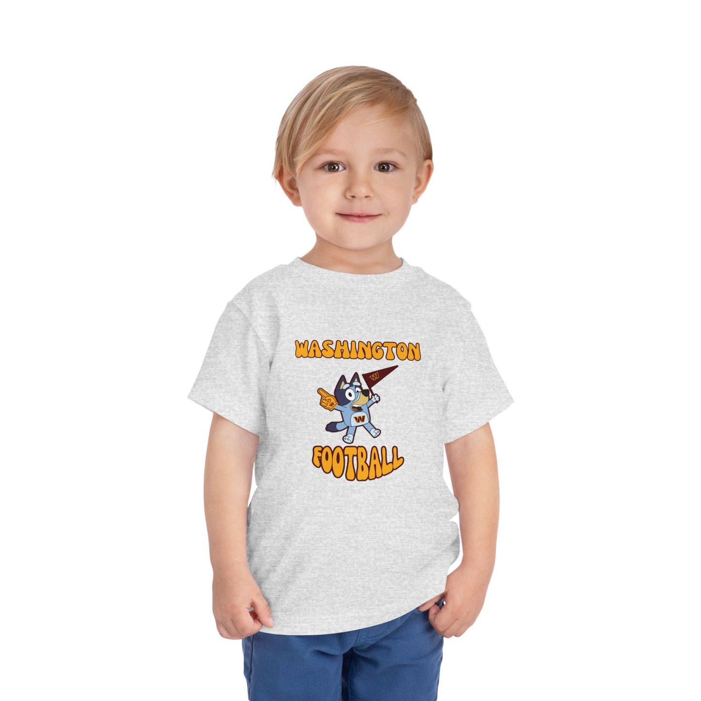 Toddler Bluey Design Washington Commanders Football -Inspired T-Shirt