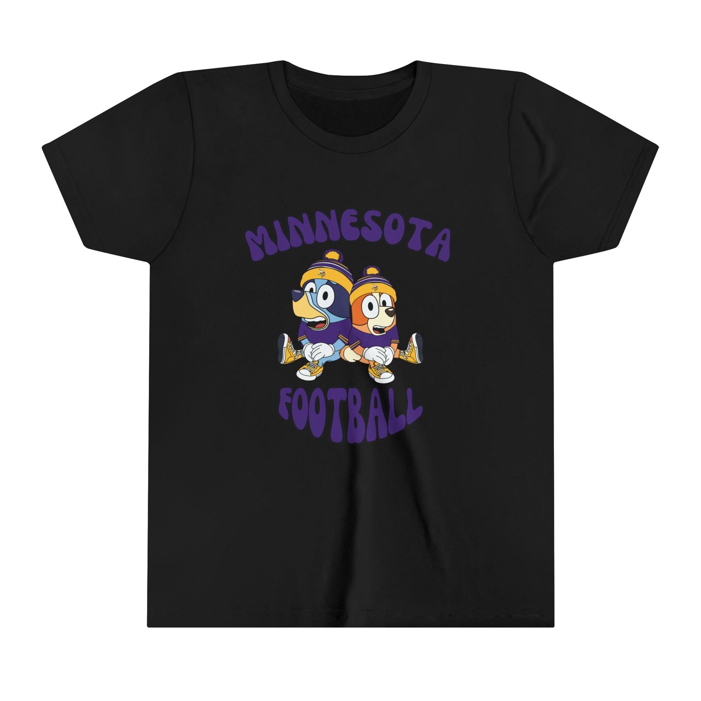 Youth Bluey & Bingo Design Vikings Football - Inspired T-Shirt