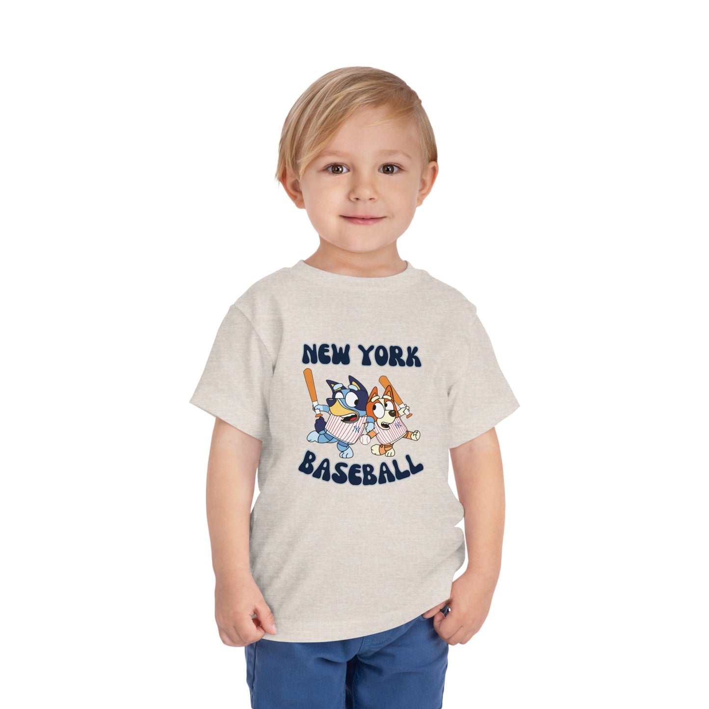 Toddler Bluey Design NY Yankees - Inspired T-Shirt