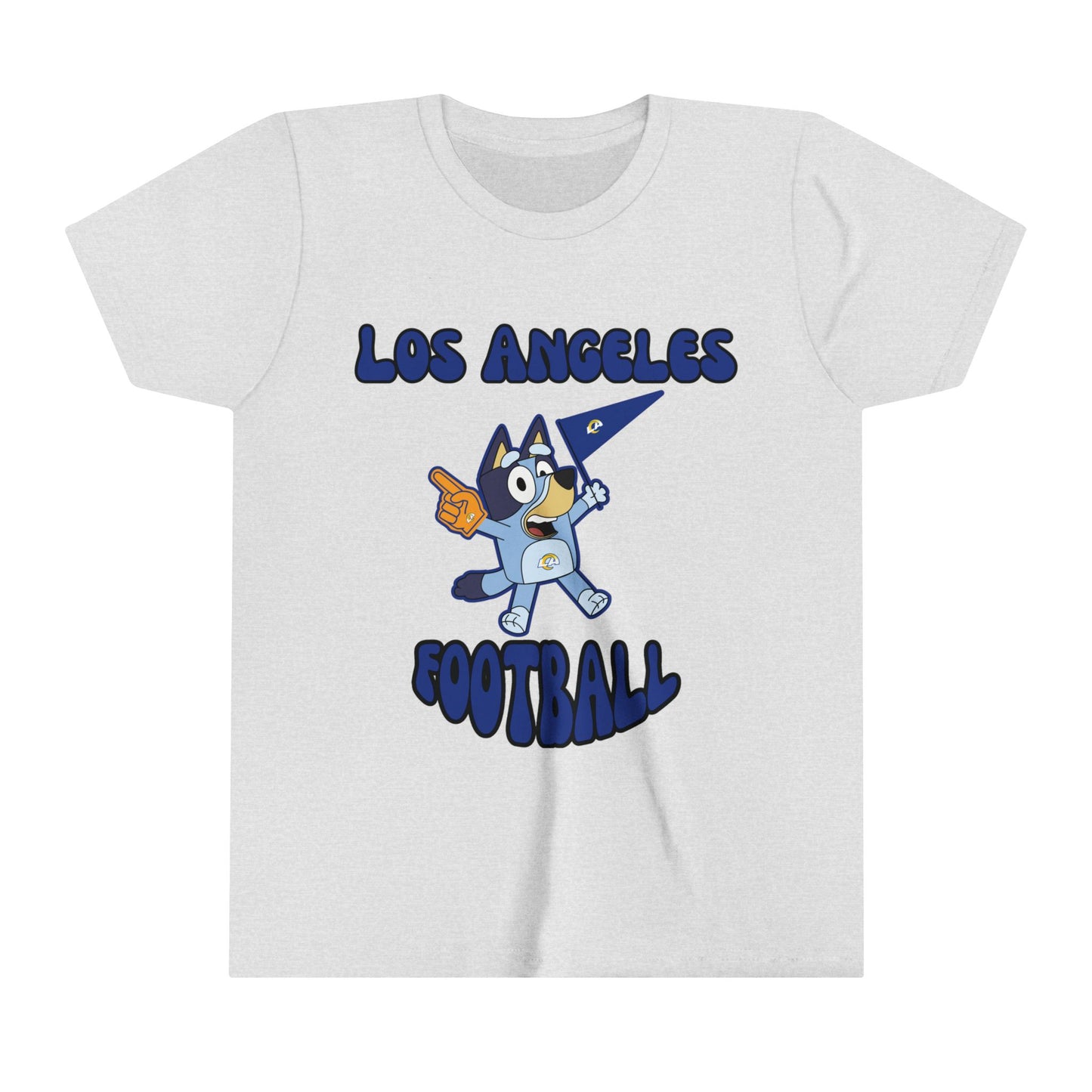 Youth Bluey Design Las Angeles Rams Football -Inspired T-Shirt