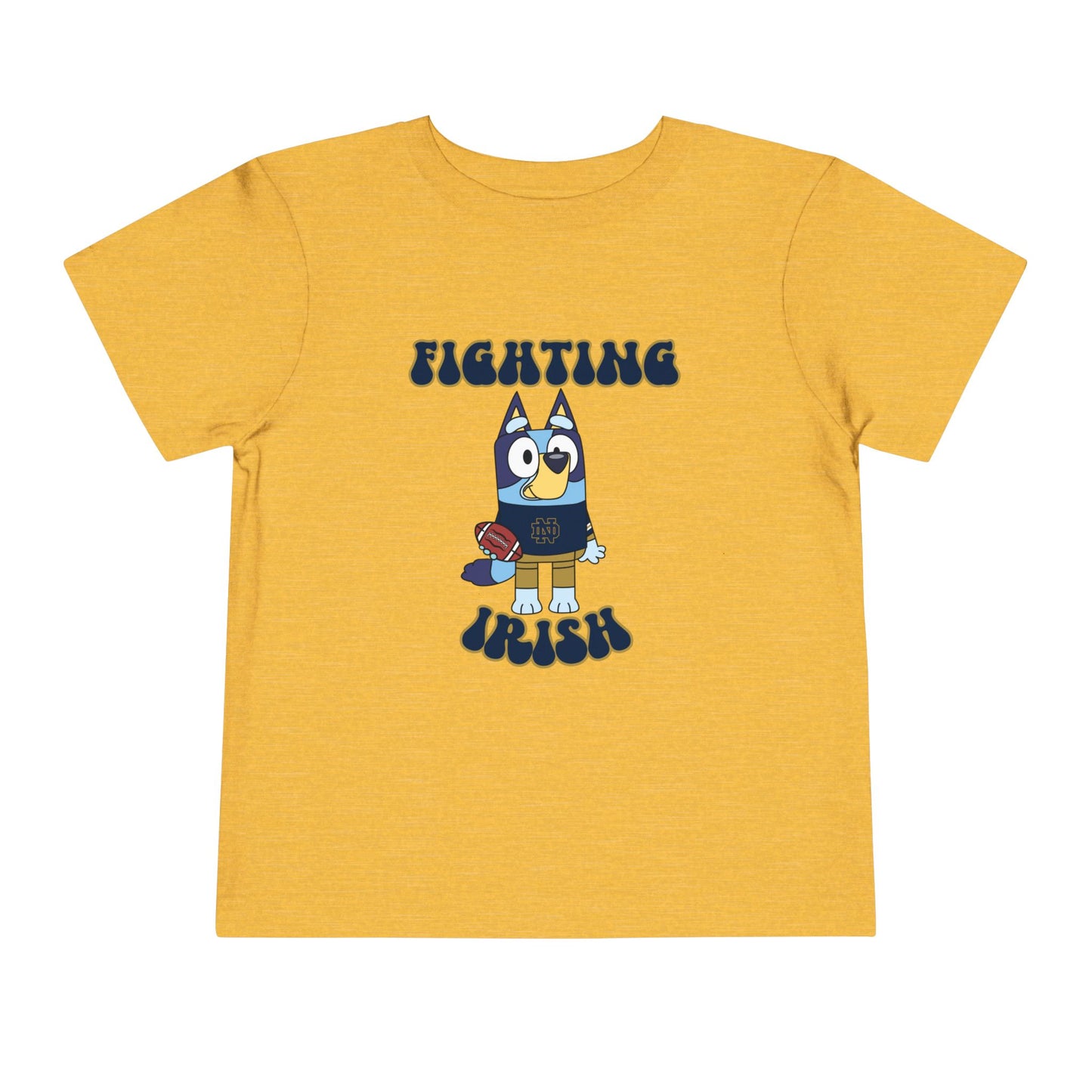 Bluey Fighting Irish Design College Football Toddler Tee