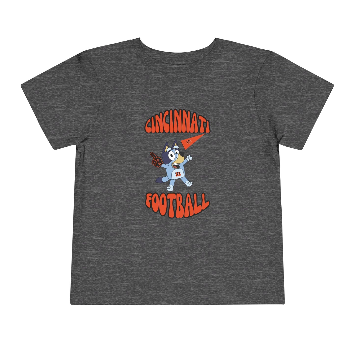 Toddler Bluey Design Cincinnati Bengals Football - Inspired T-Shirt