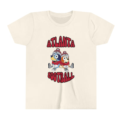 Youth Bluey & Bingo Design Falcons Football - Inspired T-Shirt