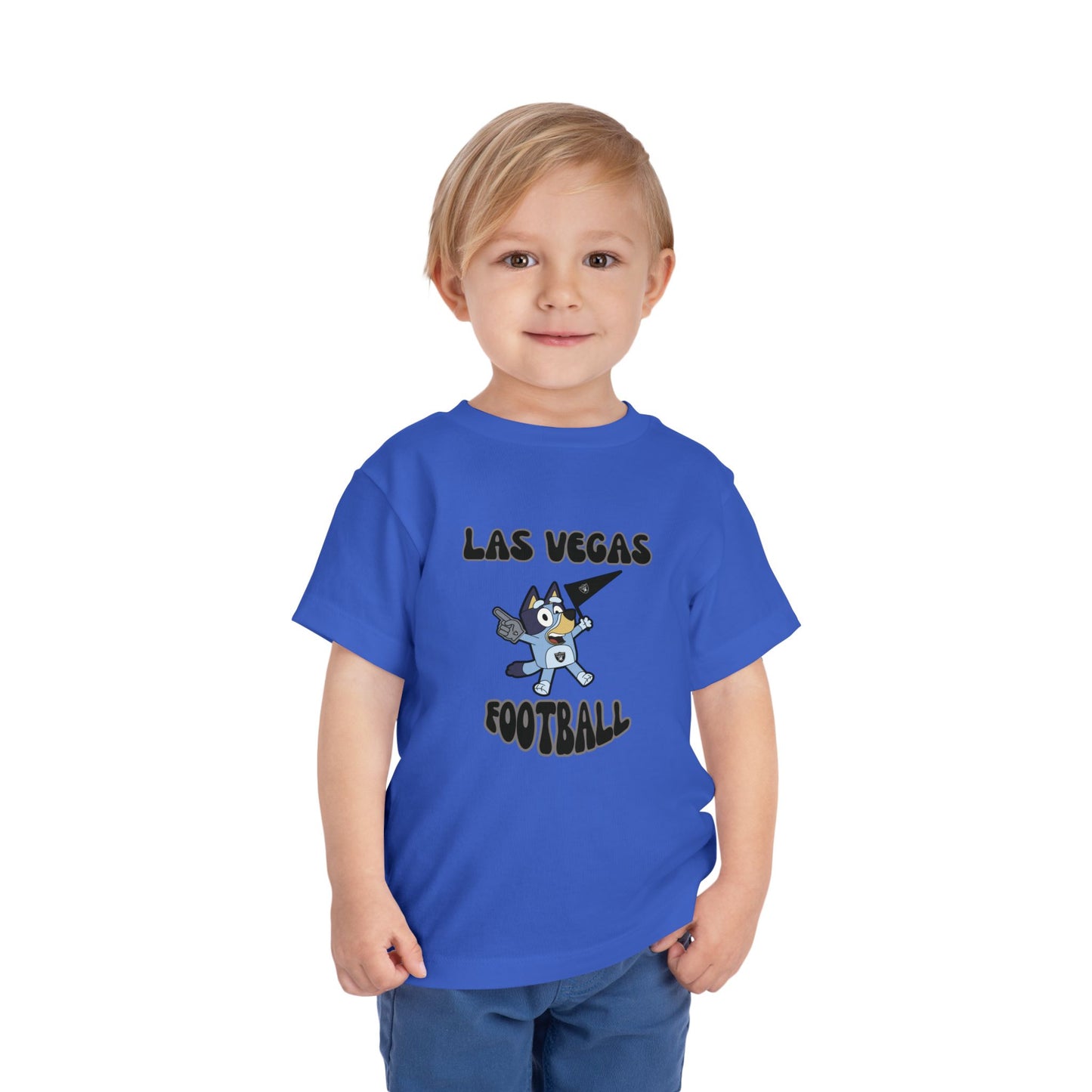 Toddler Bluey Design Las Vegas Raiders Football -Inspired T-Shirt