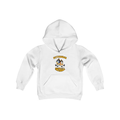 Youth Bluey & Bingo Design Pittsburgh Steelers Football - Inspired Heavy Blend Hooded Sweatshirt