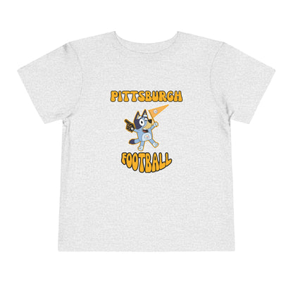 Toddler Bluey Design Pittsburgh Steelers Football -Inspired T-Shirt