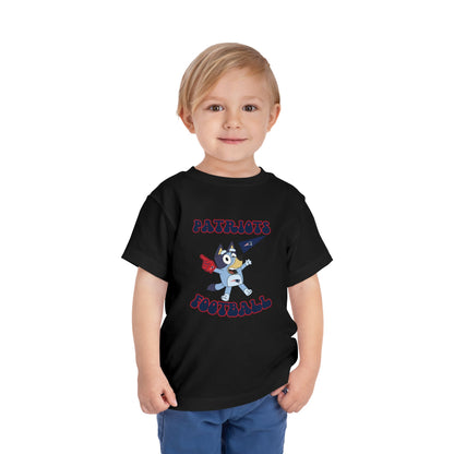 Toddler Bluey Design Patriots Football-Inspired T-Shirt