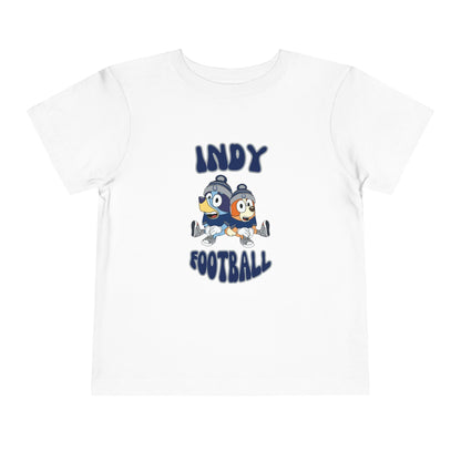 Toddler Bluey & Bingo Design Colts Football - Inspired T-Shirt