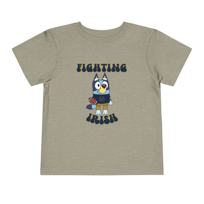 Bluey Fighting Irish Design College Football Toddler Tee