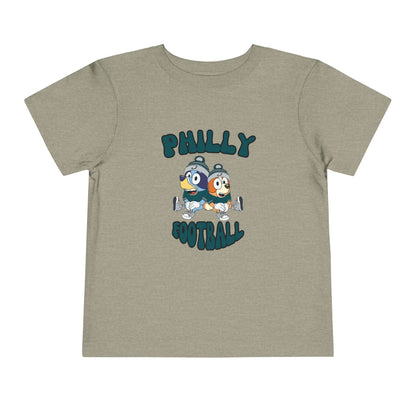 Toddler Bluey & Bingo Design Philadelphia Eagles Football - Inspired T-Shirt