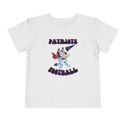 Toddler Bluey Design Patriots Football-Inspired T-Shirt