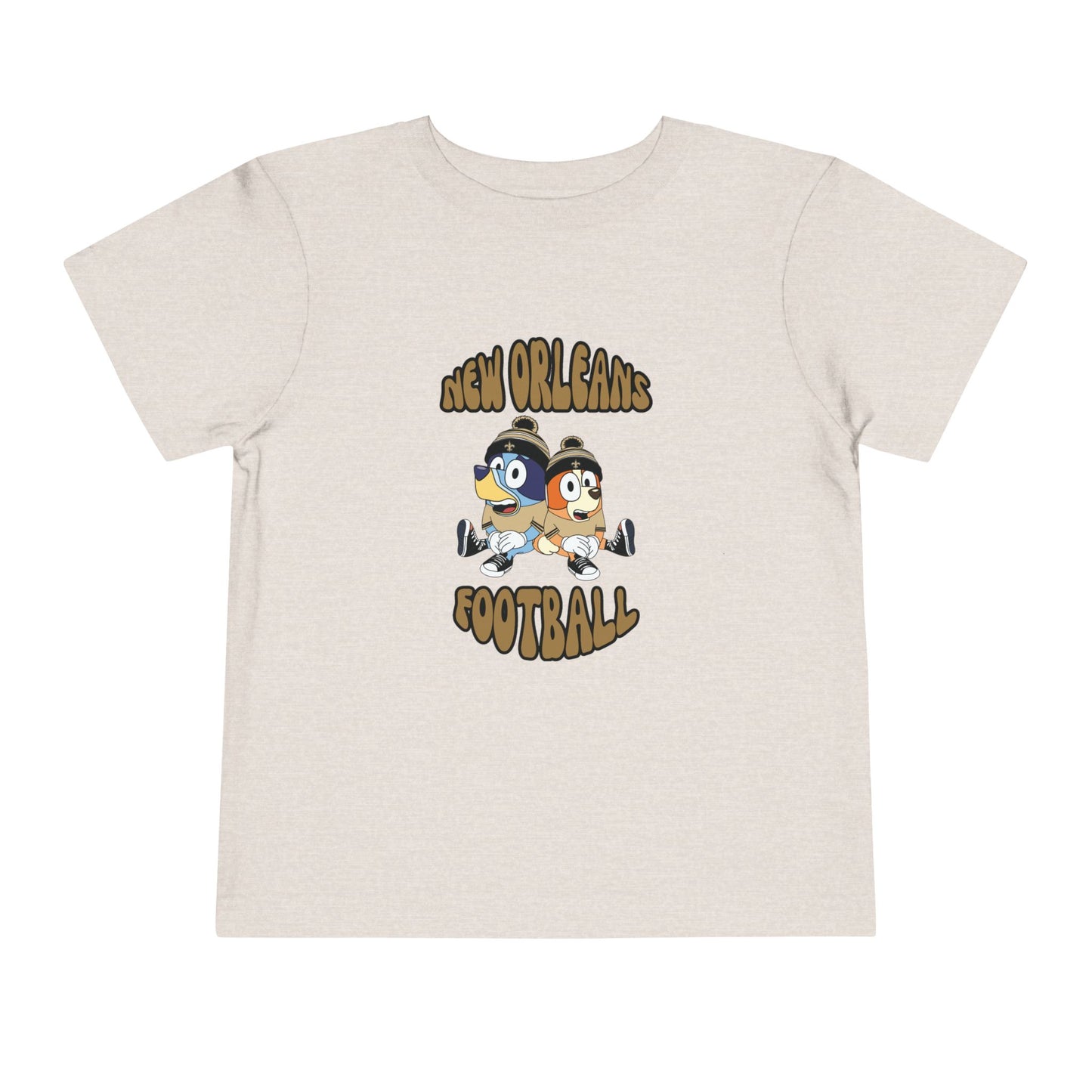 Toddler Bluey & Bingo Design Saints Football - Inspired T-Shirt