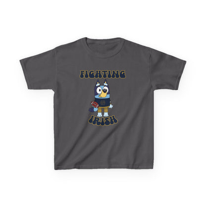 Bluey Fighting Irish Design College Football Youth Tee