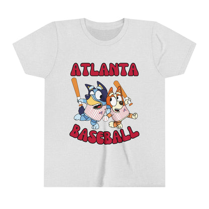 Youth Bluey Design Atlanta Braves - Inspired T-Shirt