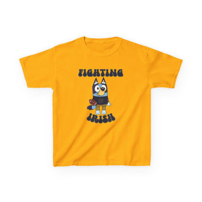 Bluey Fighting Irish Design College Football Youth Tee