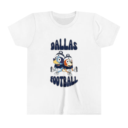 Youth Bluey & Bingo Design Dallas Football - Inspired T-Shirt