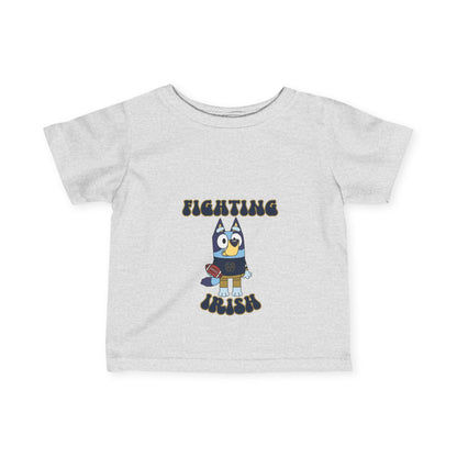 Bluey Fighting Irish Design College Football Infant Tee-Shirt