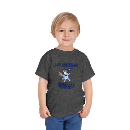 Toddler Bluey Design Las Angeles Rams Football -Inspired T-Shirt