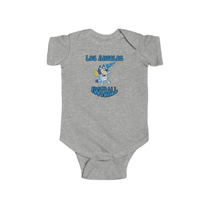 Infant Bluey Design Las Angeles Chargers Football -Inspired Bodysuit