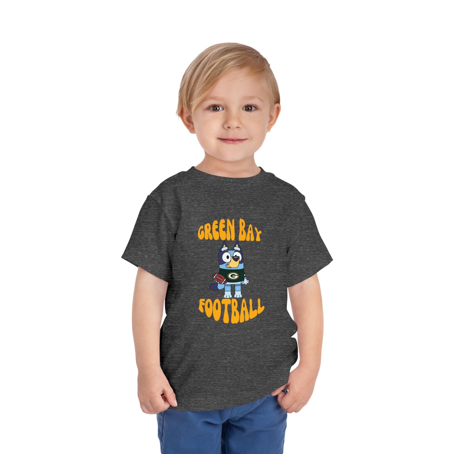 Toddler Bluey Green Bay Packers Football T-Shirt