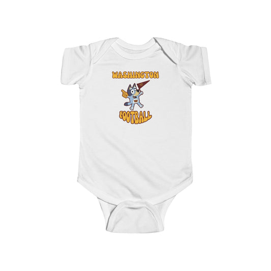 Infant Bluey Design Washington Commanders Football-Inspired Bodysuit