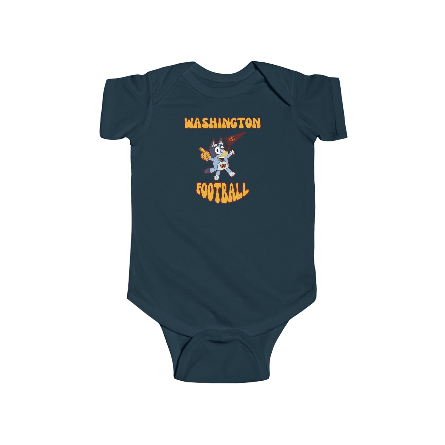 Infant Bluey Design Washington Commanders Football-Inspired Bodysuit