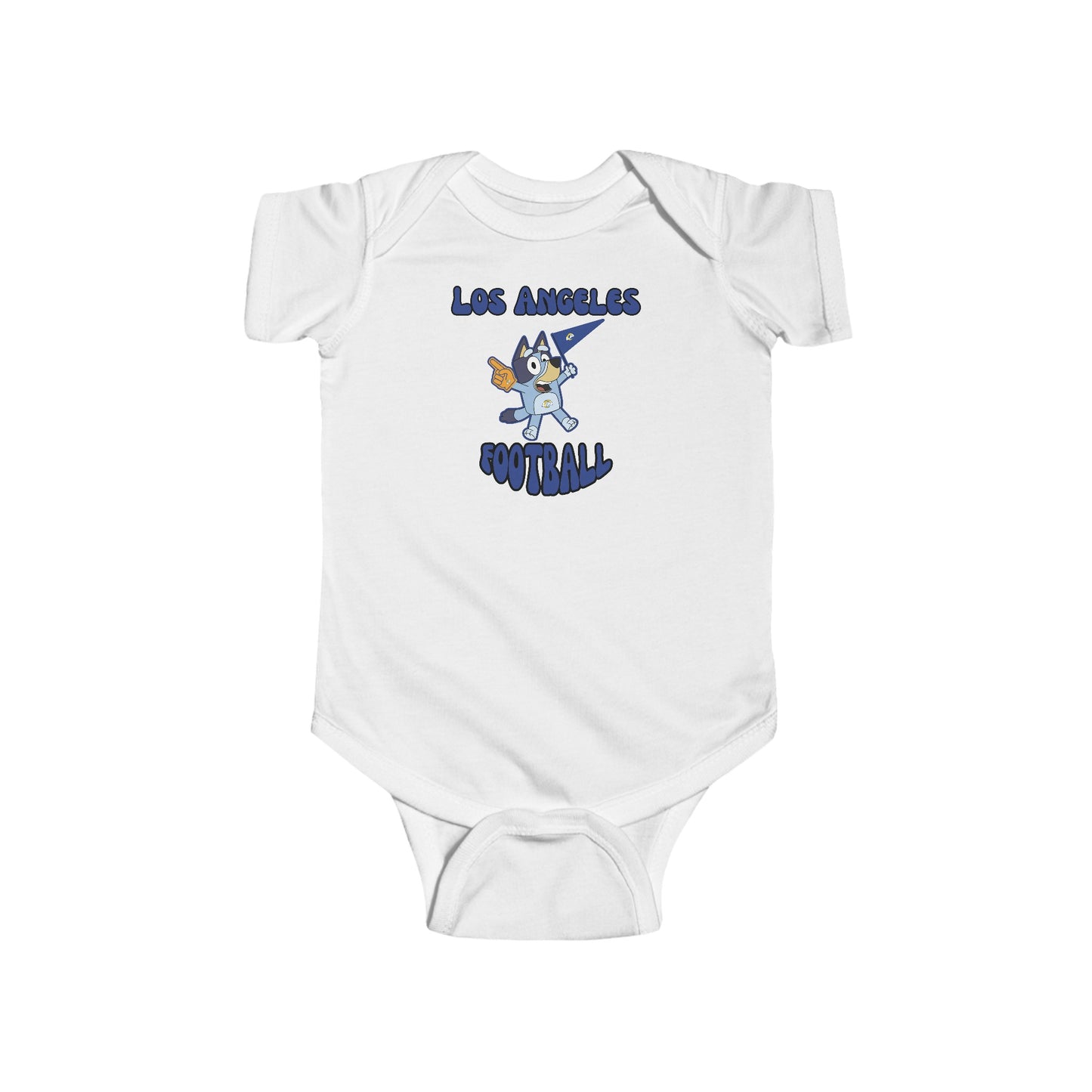 Infant Bluey Design Las Angeles Rams Football -Inspired Bodysuit