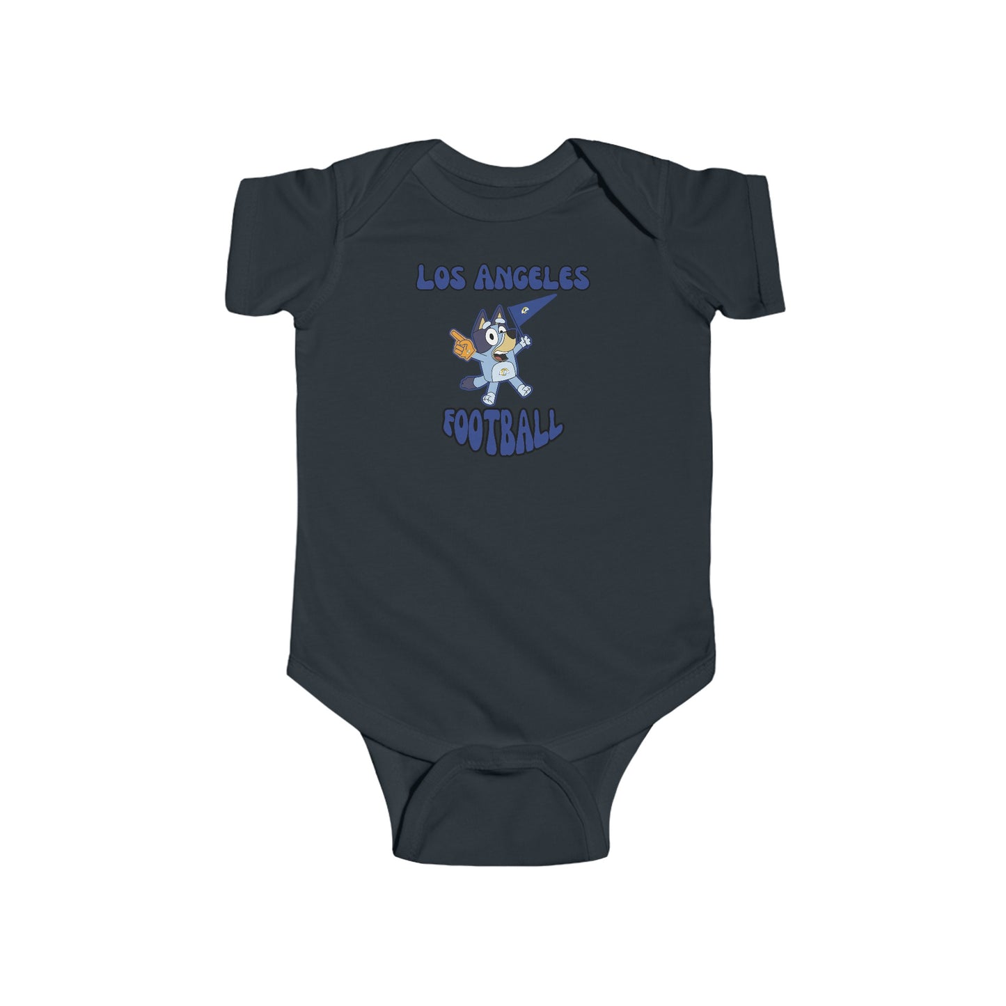 Infant Bluey Design Las Angeles Rams Football -Inspired Bodysuit