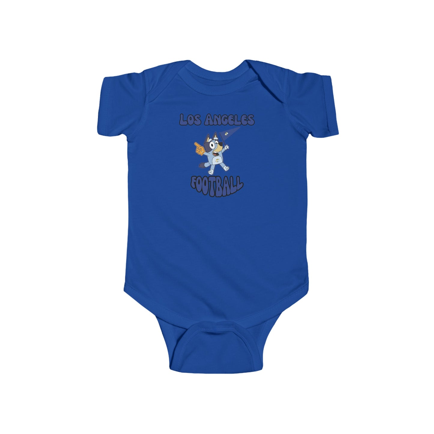 Infant Bluey Design Las Angeles Rams Football -Inspired Bodysuit