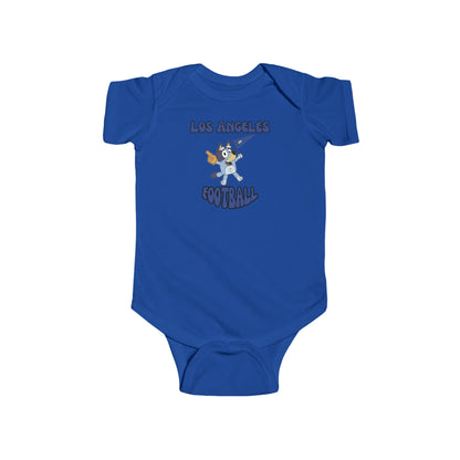 Infant Bluey Design Las Angeles Rams Football -Inspired Bodysuit