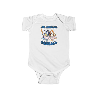 Infant Bluey Design LA Dodgers - Inspired Bodysuit