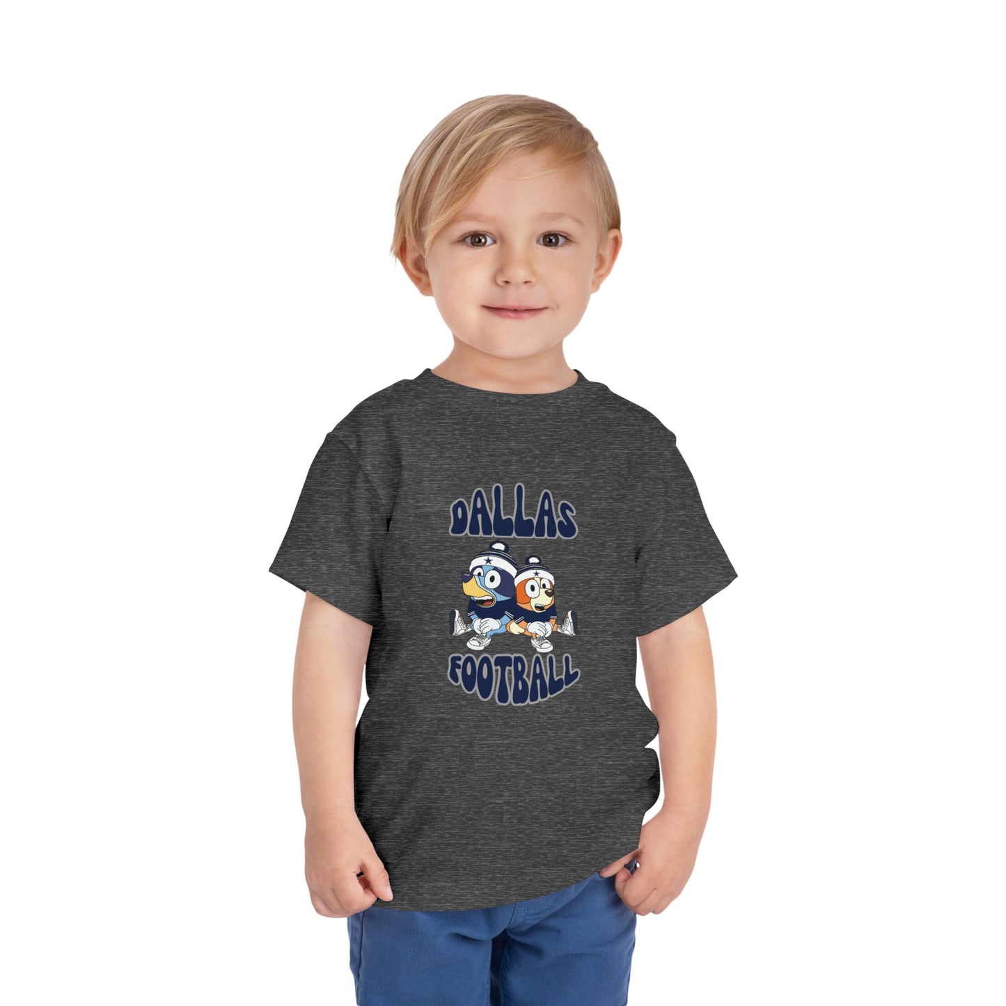 Toddler Bluey & Bingo Design Dallas Football - Inspired T-Shirt