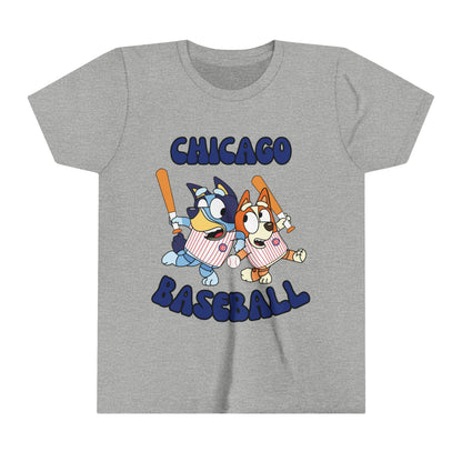 Youth Bluey Design Chicago Cubs - Inspired T-Shirt