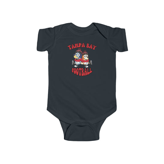 Infant Bluey & Bingo Design Buccaneers Football - Inspired Onesie