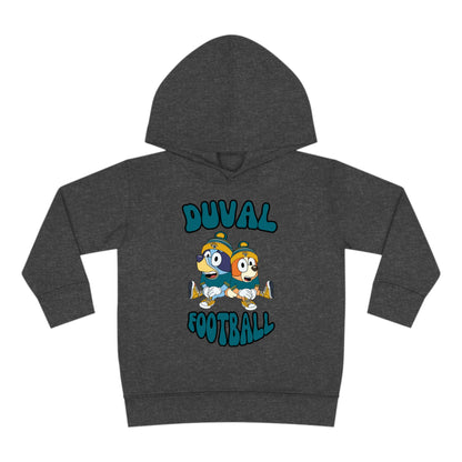 Toddler Bluey & Bingo Design Jaguars Football - Inspired Pullover Fleece Hoodie