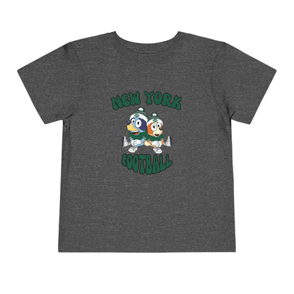 Toddler Bluey & Bingo Design New York Jets Football - Inspired T-Shirt