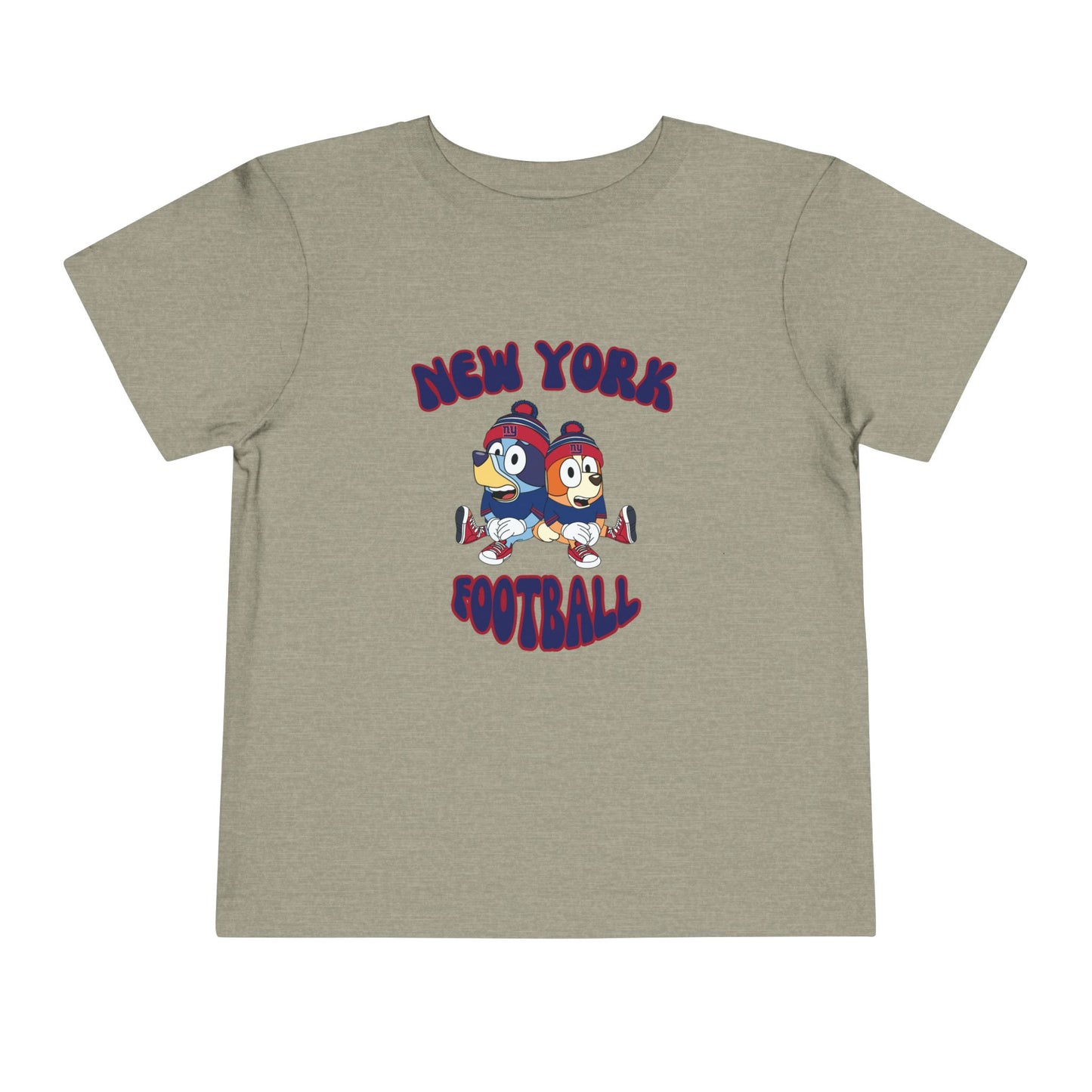 Toddler Bluey & Bingo Design New York Giants Football - Inspired T-Shirt