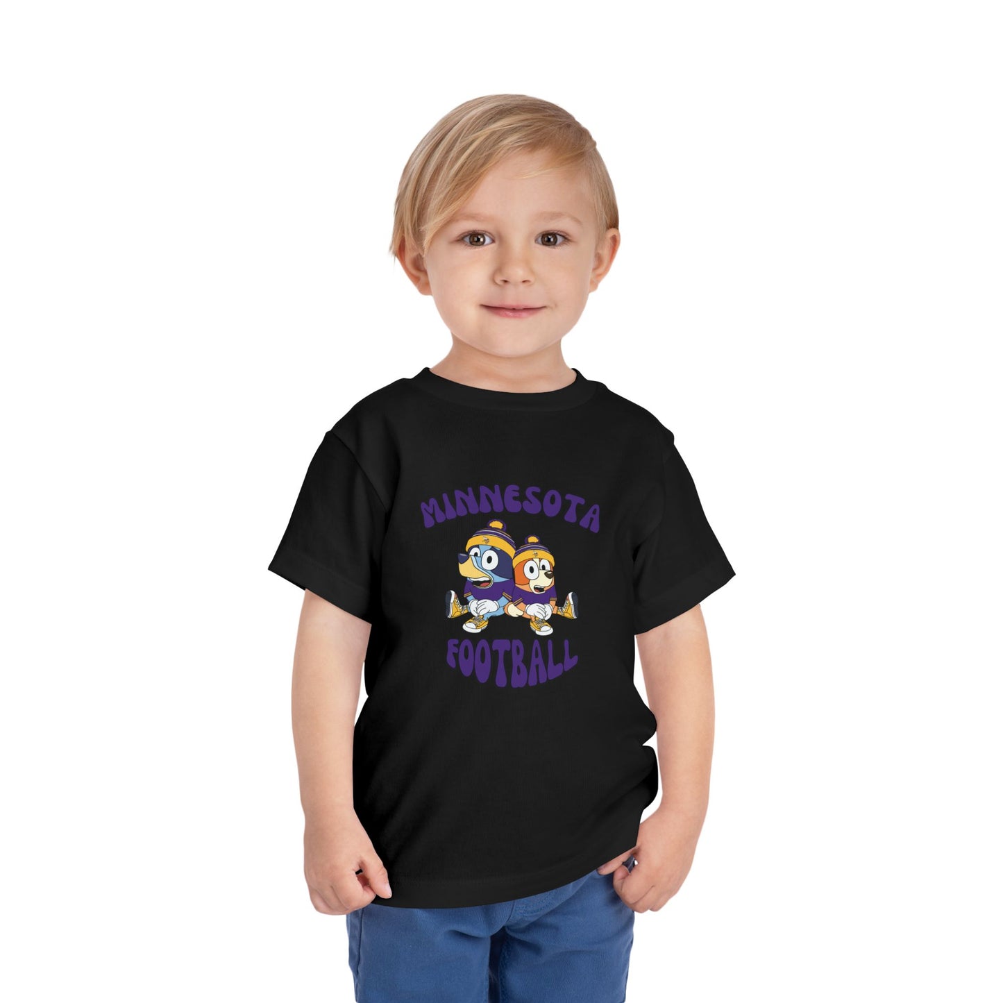 Toddler Bluey & Bingo Design Vikings Football - Inspired T-Shirt