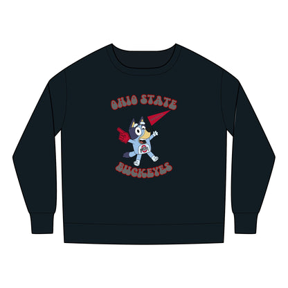 Toddler Bluey Ohio State Football  Crewneck Sweatshirt