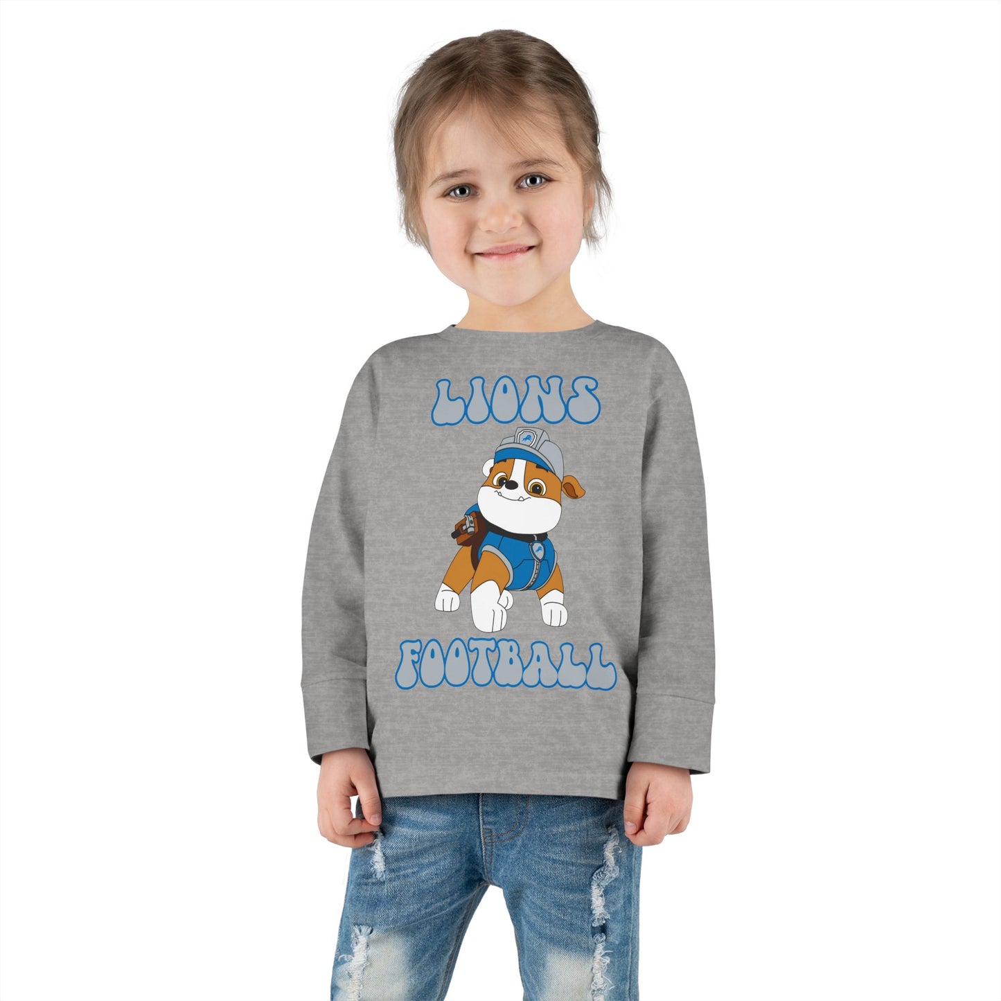 Rubble Paw Patrol Lions Football Toddler Long Sleeve Tee