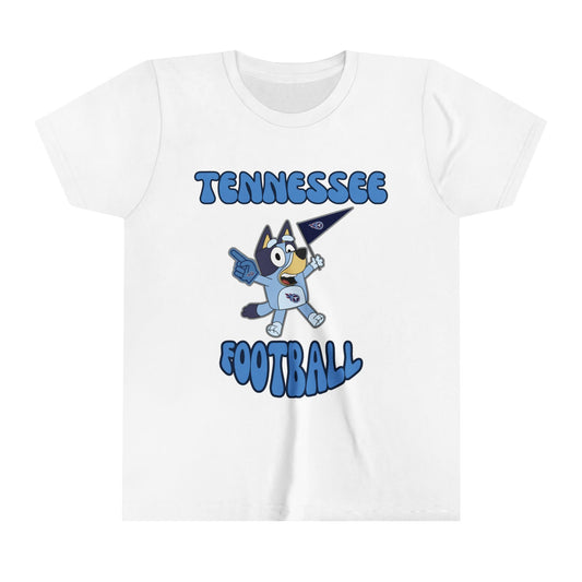 Youth Bluey Design Tennessee Titans Football -Inspired T-Shirt