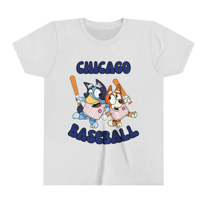 Youth Bluey Design Chicago Cubs - Inspired T-Shirt