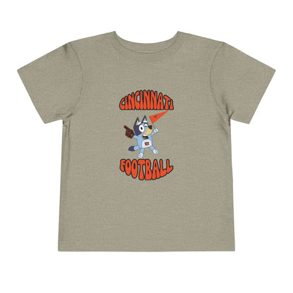 Toddler Bluey Design Cincinnati Bengals Football - Inspired T-Shirt