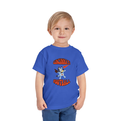 Toddler Bluey Design Cincinnati Bengals Football - Inspired T-Shirt