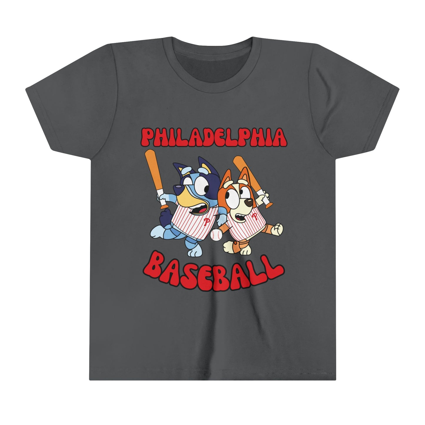 Youth Bluey Design Philadelphia Phillies - Inspired T-Shirt