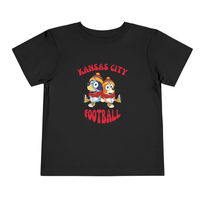 Toddler Bluey & Bingo Design Kansas City Chiefs Football - Inspired T-Shirt