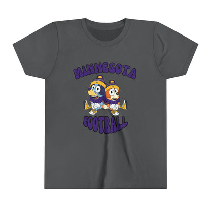 Youth Bluey & Bingo Design Vikings Football - Inspired T-Shirt