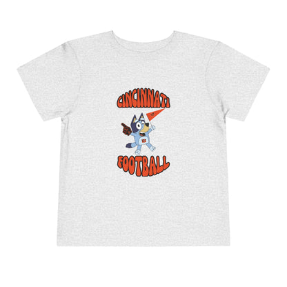 Toddler Bluey Design Cincinnati Bengals Football - Inspired T-Shirt