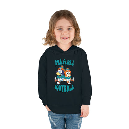 Toddler Bluey & Bingo Design Dolphins Football - Inspired Pullover Fleece Hoodie